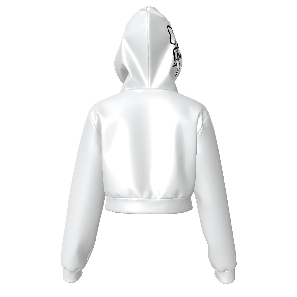 Dhrome Heart - Women's Zip Up Crop Hoodie