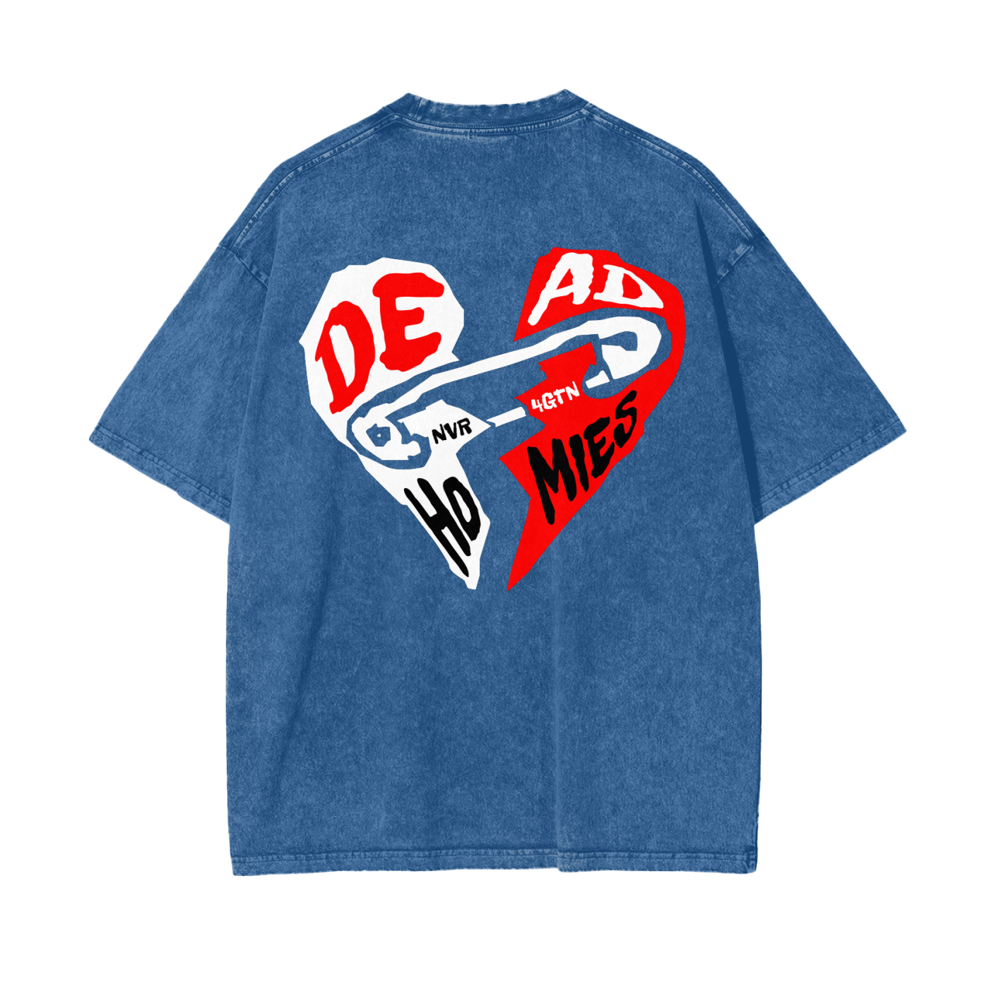 Heart Clip - Acid Wash Oversize Tee
