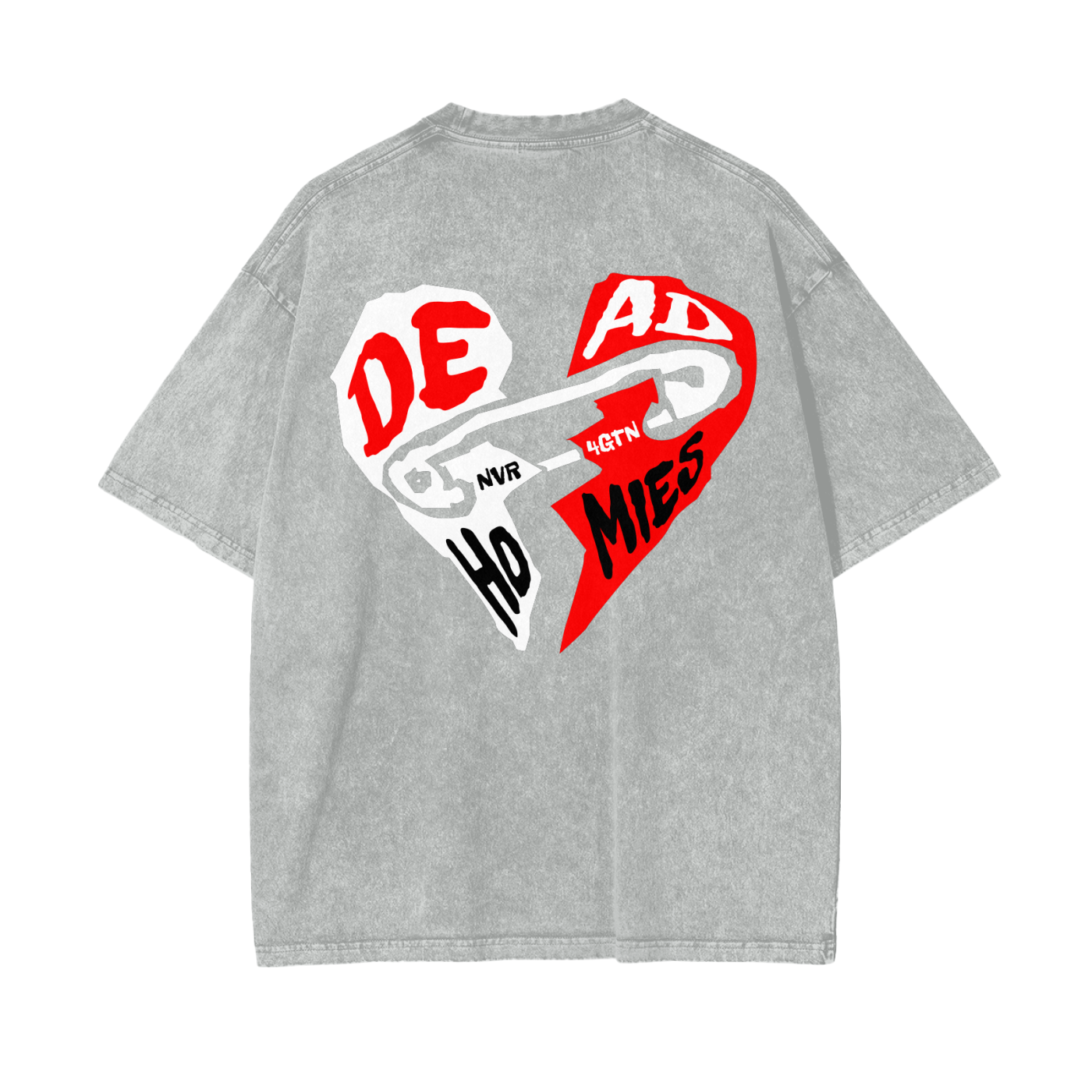 Heart Clip - Acid Wash Oversize Tee