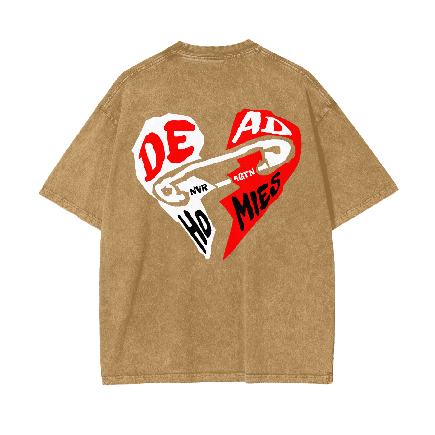 Heart Clip - Acid Wash Oversize Tee